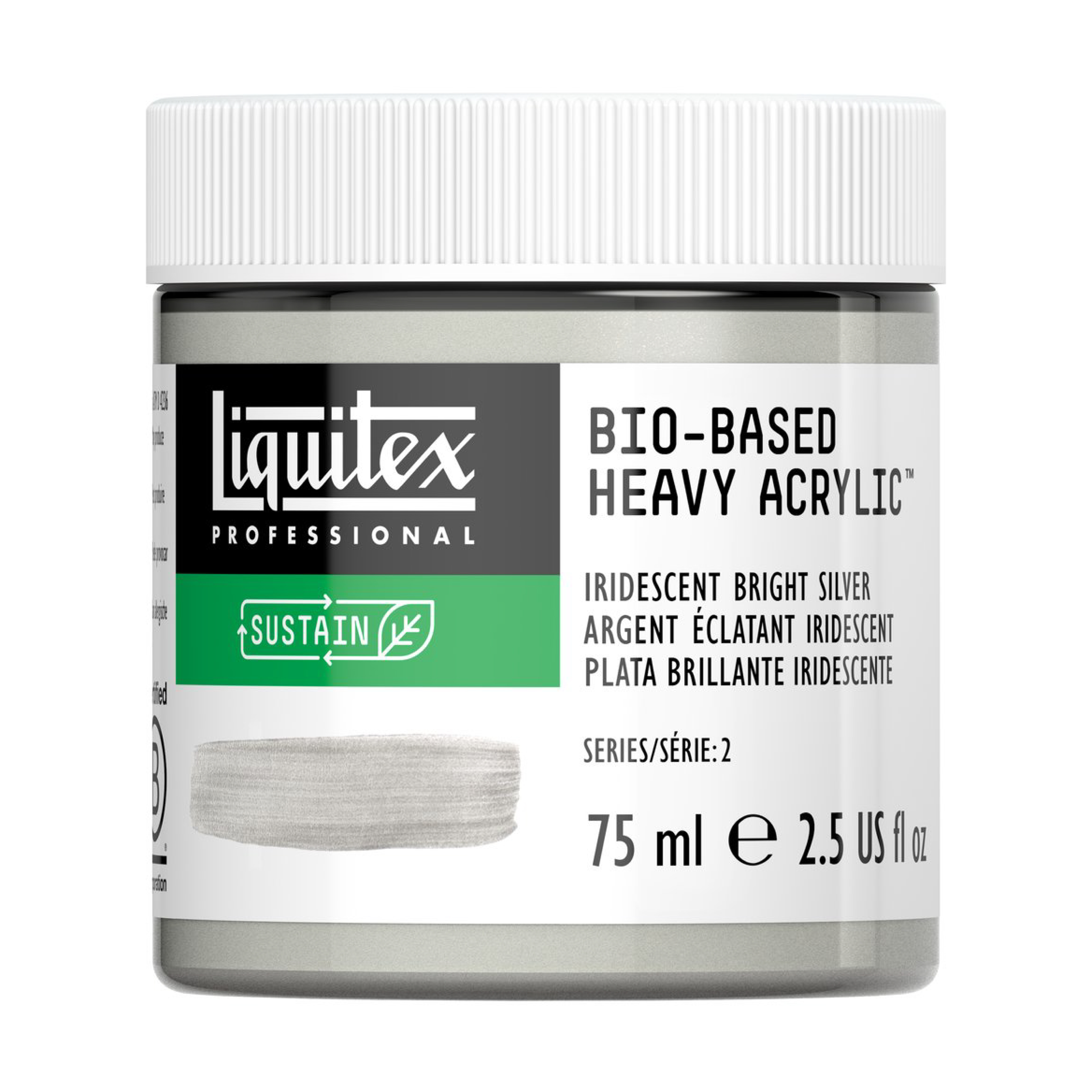 Liquitex Bio-Based Heavy Acrylic 75ml - Iridescent Bright Silver