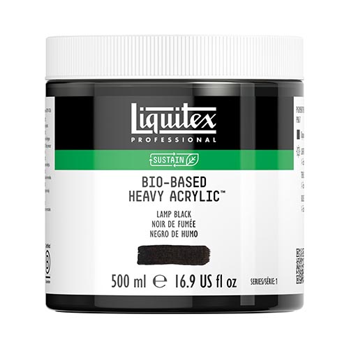 Liquitex Bio-Based Heavy Acrylic 500ml - Lamp Black