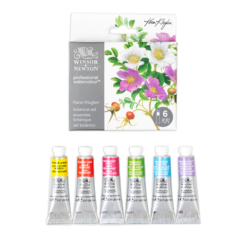 Winsor & Newton Professional Watercolour - Karen Kluglein Botanical Tube Set of 6