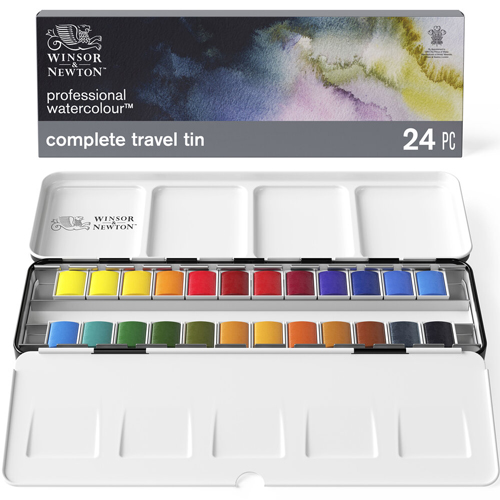 Winsor & Newton Professional Watercolour - Complete Travel Tin Set of 24