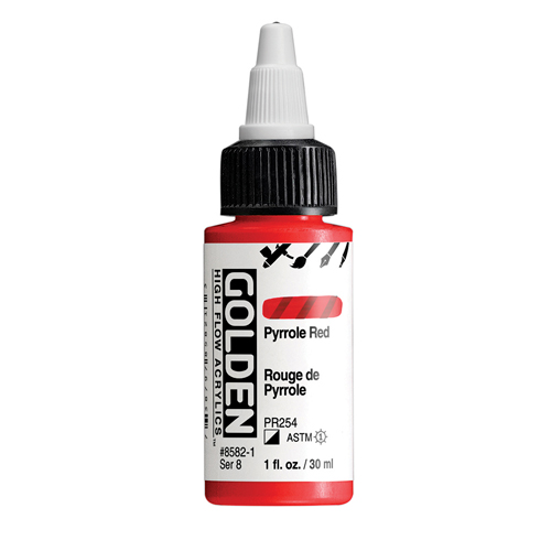 Golden High Flow Acrylics - Pyrrole Red - 30 mL