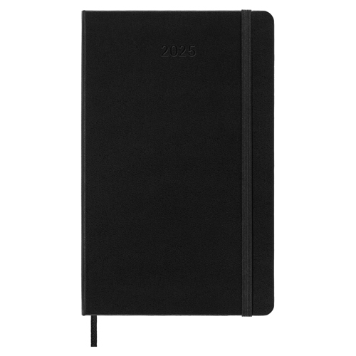 Moleskine 2025 Daily 12-month Planner - Large, Hard Cover, Black