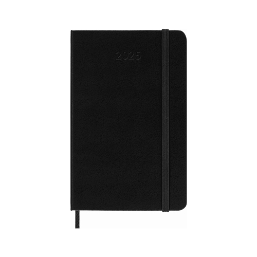 Moleskine 2025 Daily 12-month Planner - Pocket, Hard Cover, Black