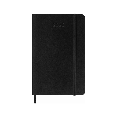 Moleskine 2025 Daily 12-month Planner - Pocket, Soft Cover, Black