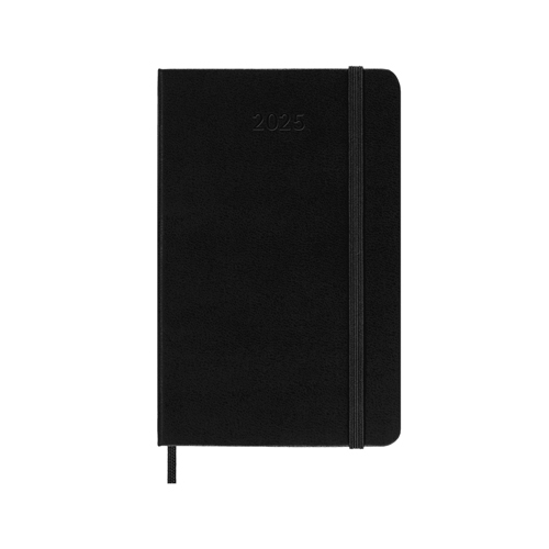 Moleskine 2025 Weekly 12-month Planner - Pocket, Hard Cover, Black