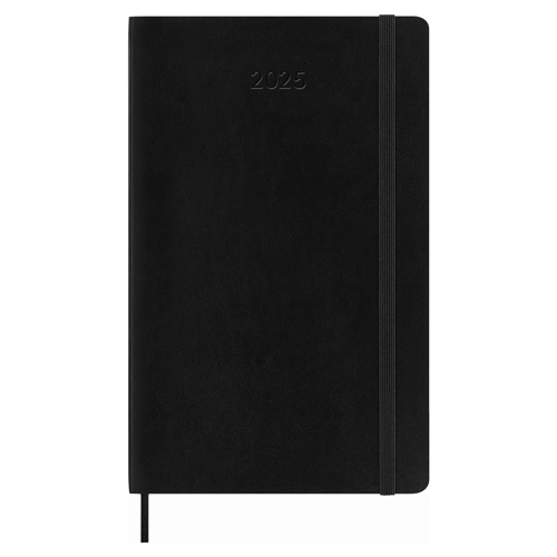 Moleskine 2025 Weekly 12-month Planner - Large, Soft Cover, Black