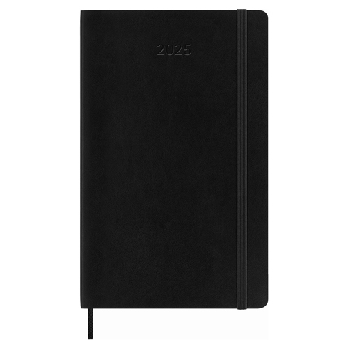 Moleskine 2025 Daily 12-month Planner - Large, Soft Cover, Black