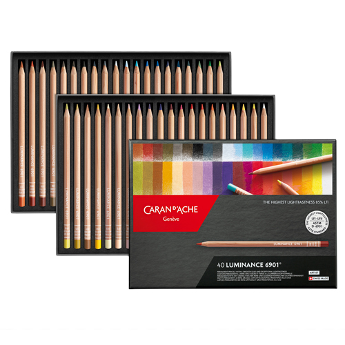 Caran DAche Luminance 6901  Coloured Pencil Box of 40