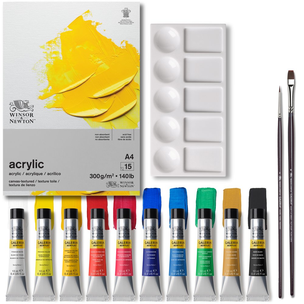 Winsor & Newton Galeria Acrylic Essentials 14pc Set