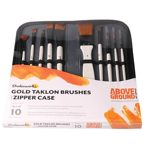 Above Ground Studioworks Gold Taklon Brush Set 