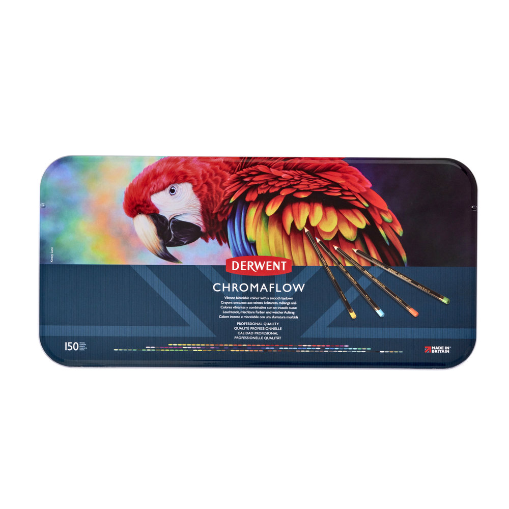 Derwent Chromaflow Pencils 150 Tin | Above Ground Art Supplies