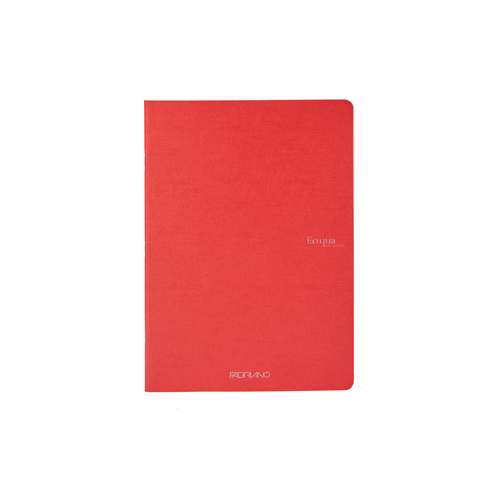 Ecoqua Staple-Bound 5.8" x 8.3" Notebook Blank - Red