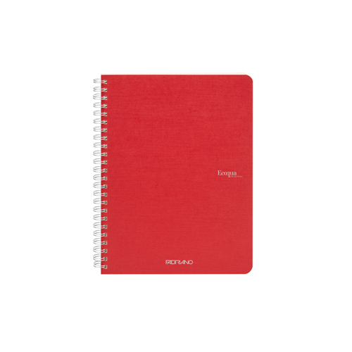 Ecoqua Spiral-Bound 5.8" x 8.3" Notebook Blank - Red