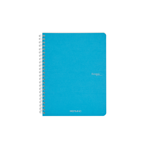 Ecoqua Spiral-Bound 5.8" x 8.3" Notebook Blank - Turquoise