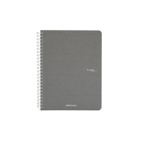 Ecoqua Spiral-Bound 5.8" x 8.3" Notebook Grid - Grey