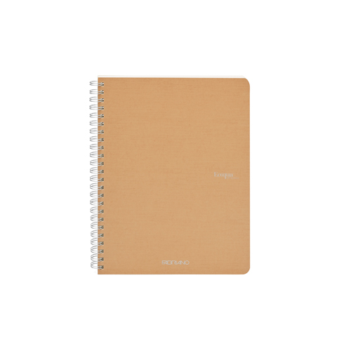 Ecoqua Spiral-Bound 5.8" x 8.3" Notebook Grid - Beige