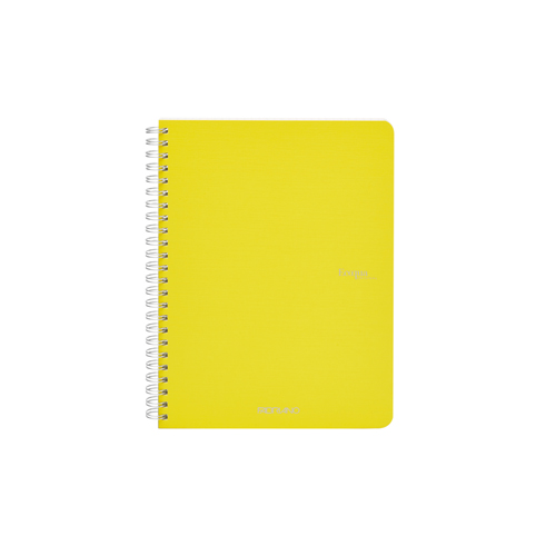 Ecoqua Spiral-Bound 5.8" x 8.3" Notebook Grid - Yellow