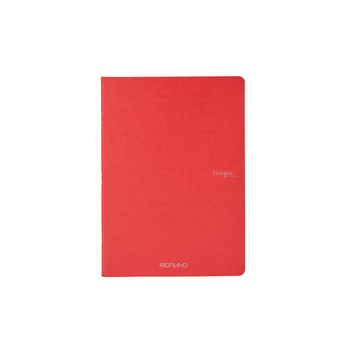 Ecoqua Staple-Bound 8.25" x 11.7" Notebook Blank - Red