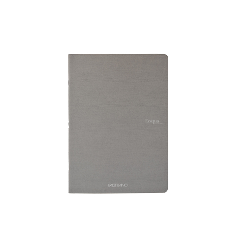 Ecoqua Staple-Bound 8.25" x 11.7" Notebook Grid - Grey