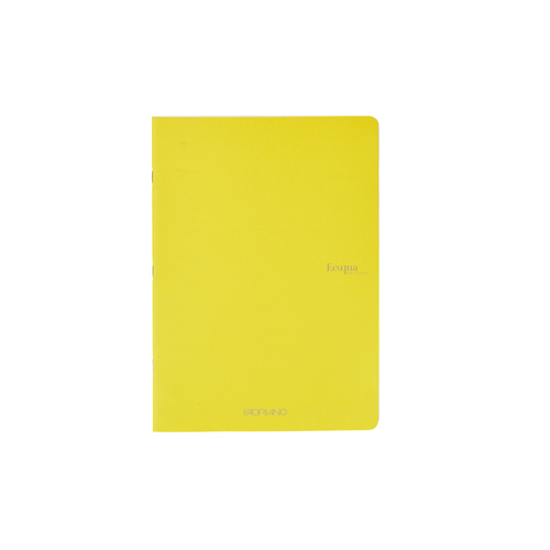 Ecoqua Staple-Bound 8.25" x 11.7" Notebook Grid - Yellow