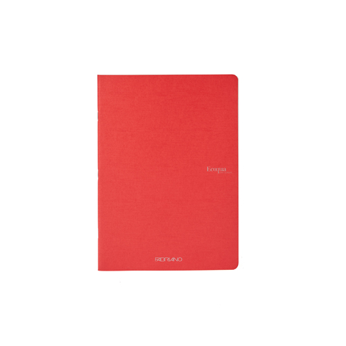 Ecoqua Staple-Bound 8.25" x 11.7" Notebook Lined - Red