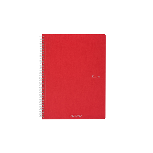 Ecoqua Staple-Bound 8.25" x 11.7" Notebook Blank - Red