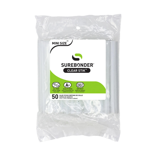 Surebonder Mini Hot Glue Sticks - 4", pack of 50