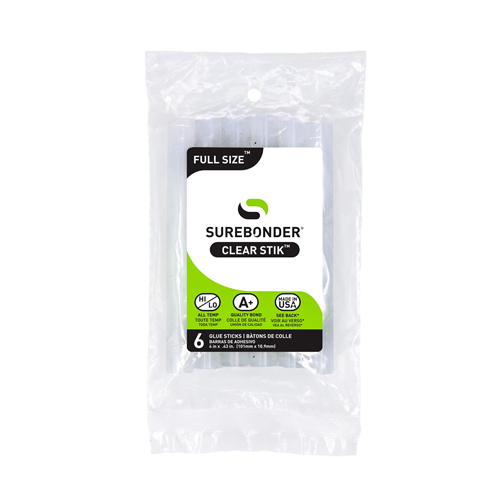 Surebonder Standard Hot Glue Sticks - 4", pack of 6