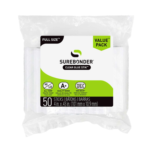 Surebonder Standard Hot Glue Sticks - 4", pack of 50
