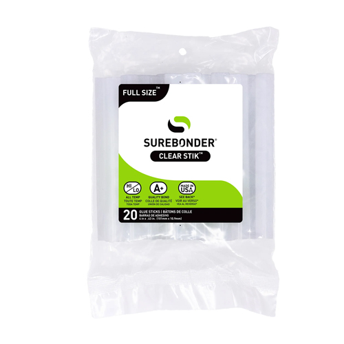 Surebonder Standard Hot Glue Sticks - 4", pack of 20