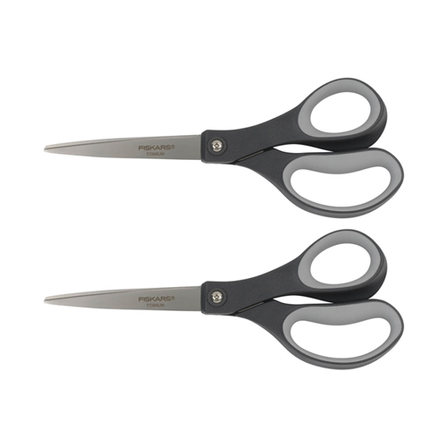 Fiskars Everyday Titanium Scissors with SoftGrip, Pack of 2