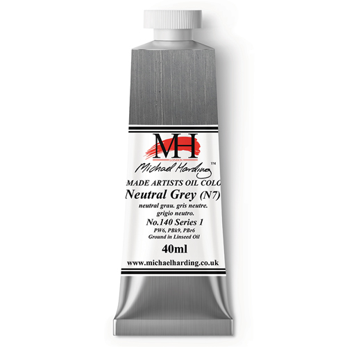 Michael Harding Artists Oil Colours - Neutral Grey N7 (No. 140) - 40ml