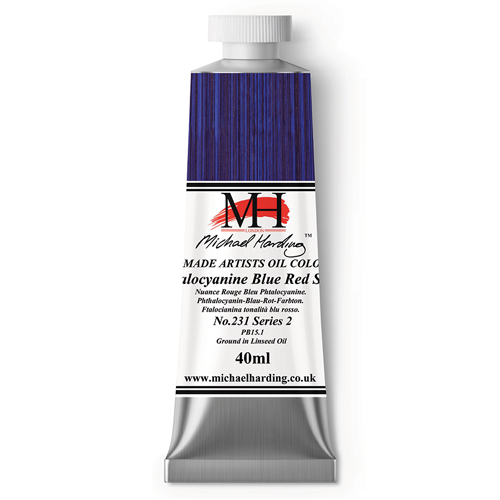 Michael Harding Artists Oil Colours - Phthalocyanine Blue Red Shade (No. 231) - 40ml