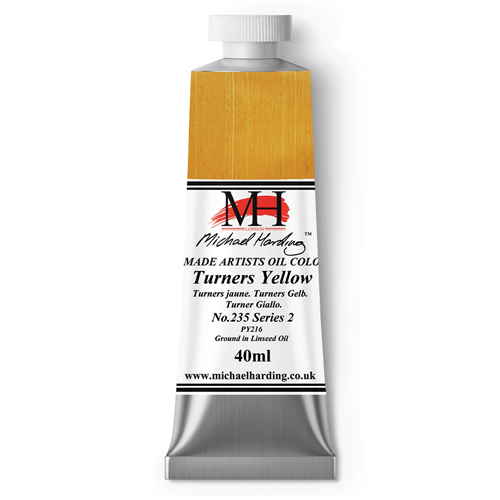 Michael Harding Artists Oil Colours - Turners Yellow (No. 235) - 40ml