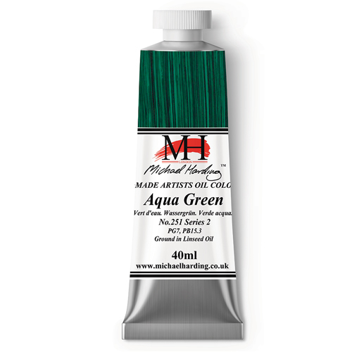 Michael Harding Artists Oil Colours - Aqua Green (No. 251) - 40ml