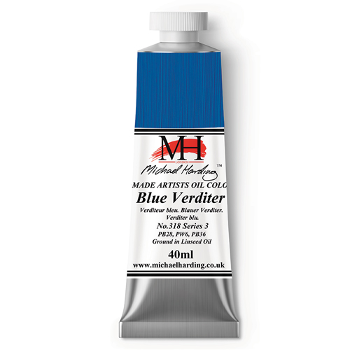 Michael Harding Artists Oil Colours - Blue Verditer (No. 318) - 40ml