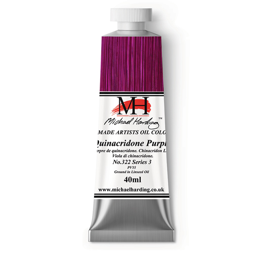 Michael Harding Artists Oil Colours - Quinacridone Purple (No. 322) - 40ml