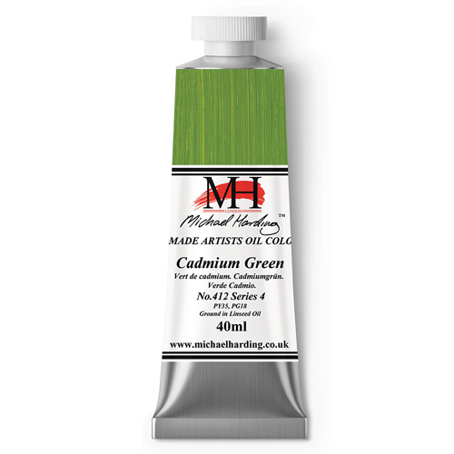 Michael Harding Artists Oil Colours - Cadmium Green (No. 412) - 40ml