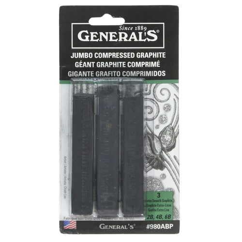 Generals Jumbo Compressed Graphite - Set of 3