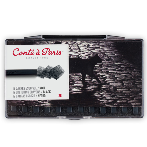 Cont&eacute; &agrave; Paris 2460 Crayon - Black 2B - 12-Pack