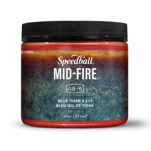 Speedball Mid-Fire Glaze - Blue Tigers Eye - 16oz