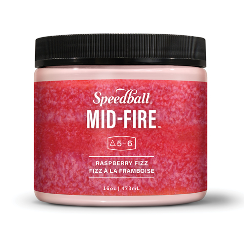 Speedball Mid-Fire Glaze - Raspberry Fizz - 16oz