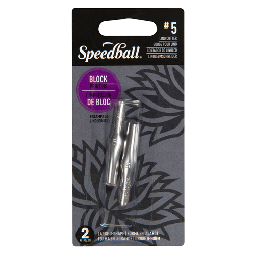Speedball Lino Blade #5 U Shaped (Round Gouge) - Pack of 2