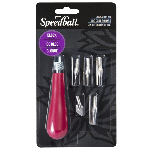 Speedball Lino Cutter Set - 5 Assorted blades with handle