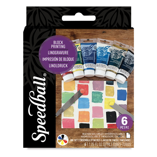 Speedball Block Printing Ink Starter Set - 6 x 1.25 oz