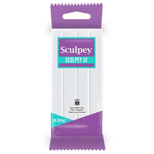 Sculpey III Polymer Clay #001 White 1lb Block