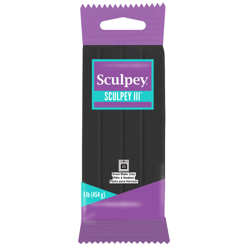 Sculpey III Polymer Clay #042 Black 1lb Block