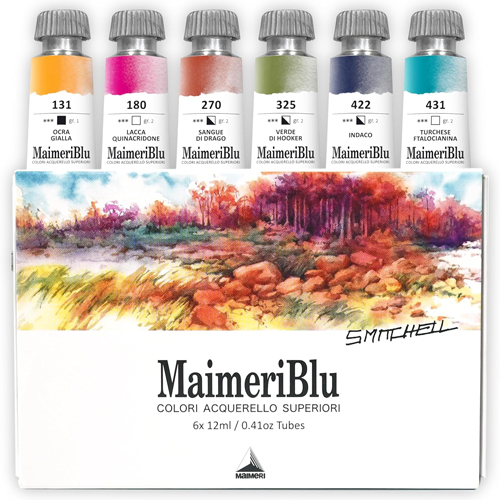 Maimeri Blu Watercolour Steve Mitchell Artist Set - 6 x 12ml