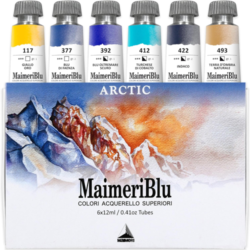 Maimeri Blu Watercolour Arctic Set - 6 x 12ml