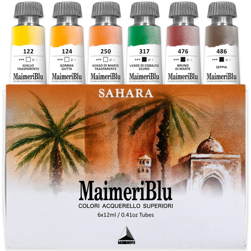 Maimeri Blu Watercolour Sahara Set - 6 x 12ml